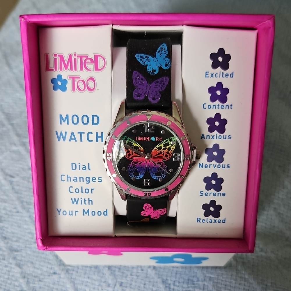 Limited Too Mood Watch with Colorful Butterflies - Picture 4 of 5